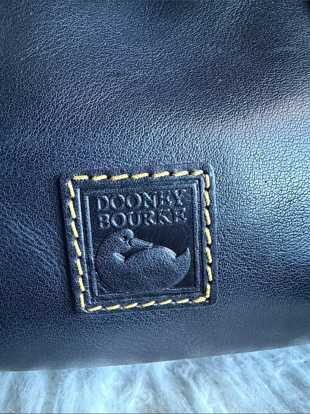 Dooney & Bourke Florentine Satchel- Navy - Picture 6 of 14